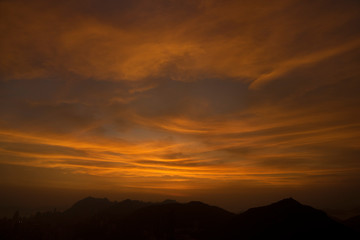 Beautiful dramatic natural sunset twilight sky at dusk,abstract evening view background.
