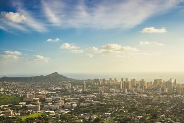 Obraz premium View of Waikiki Beach Honolulu Hawaii