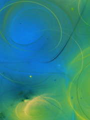 blue abstract fractal background 3d rendering illustration