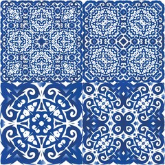 Decorative color in the traditional ceramic tiles.