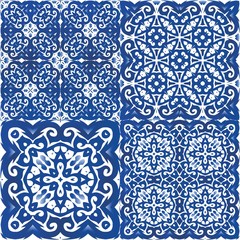 Decorative color in the traditional ceramic tiles.