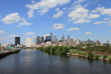 Fototapeta na wymiar Skyline view of Philadelphia, Pennsylvania - USA