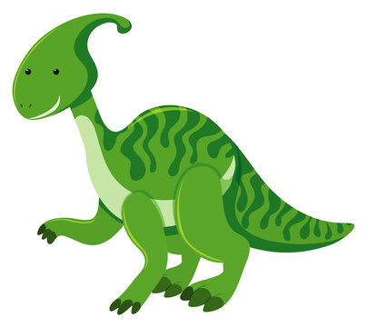 Single picture of parasaurolophus in green color