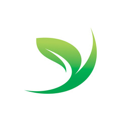 Fototapeta na wymiar green nature leaf line art logo design