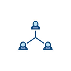 Isolated avatars line and fill style icon vector design