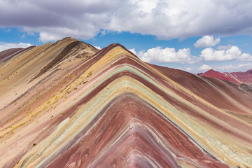 Beautiful view of Rainbow mountain Peru South America