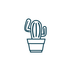 Isolated cactus plant line style icon vector design