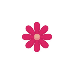 Isolated natural flower fill style icon vector design