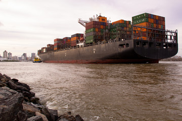 cargo ship in the port