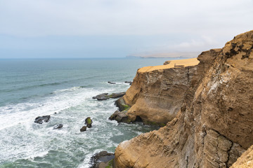 Fototapeta na wymiar Beautiful coastal view of Peru South America