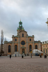 St. Nicholas Church in the square in front of the Royal Palace in Stockholm.