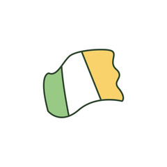Isolated ireland flag line style icon vector design
