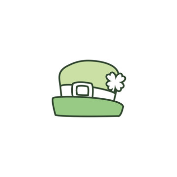 Isolated hat of saint patrcks day line style icon vector design