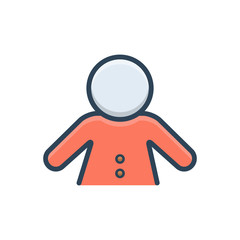 Obraz premium Color illustration icon for baby kid 