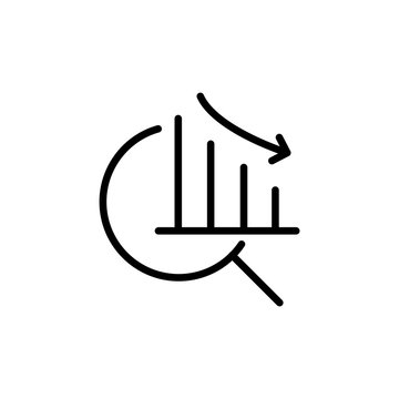 Simple decrease line icon.