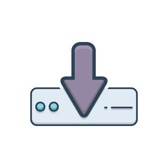 Color illustration icon for save data 