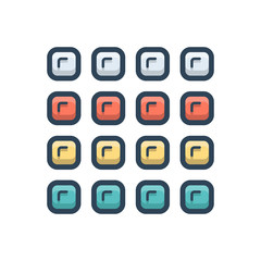 Color illustration icon for category menu 