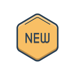 Color illustration icon for new tag 