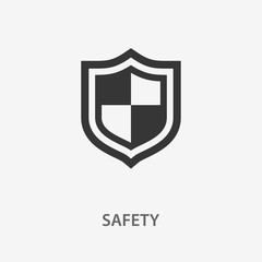Safety icon. Vector illustration for graphic and web design.