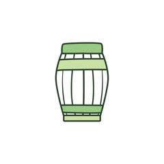 Fototapeta na wymiar Isolated barrel of beer line style icon vector design
