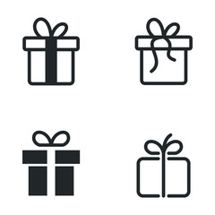 Gift icon template color editable. Special discount bonus gift symbol vector sign isolated on white background illustration for graphic and web design.