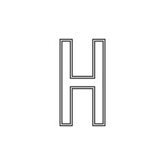 Letter h logo design. Vector letter logo