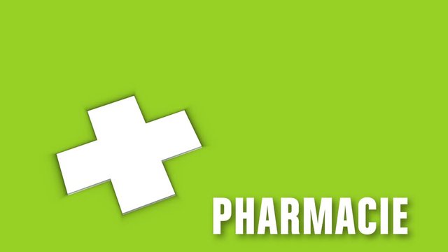 pharmacie- ordonnance, soins médicaux, croix verte animation