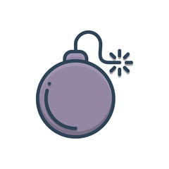 Color illustration icon for bomb weapon 