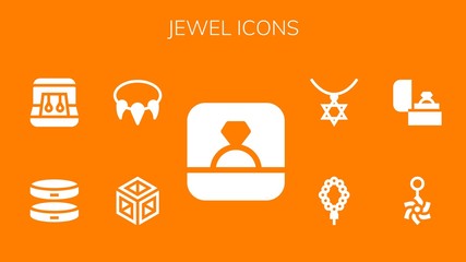 Modern Simple Set of jewel Vector filled Icons