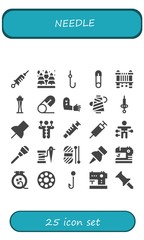 needle icon set