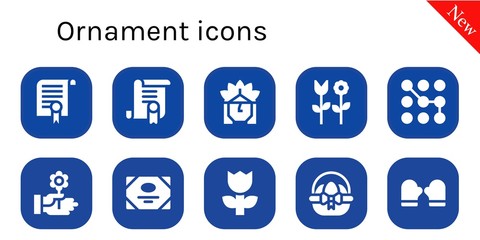 ornament icon set