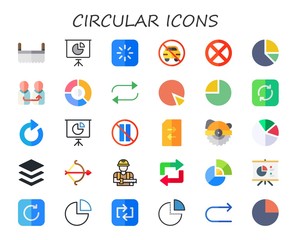 Modern Simple Set of circular Vector flat Icons