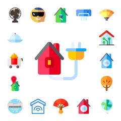 Modern Simple Set of conditioning Vector flat Icons