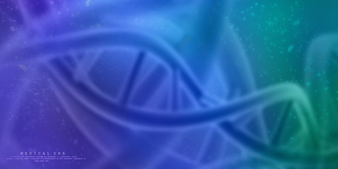 3d render of dna structure, abstract background
