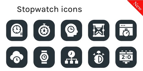 stopwatch icon set