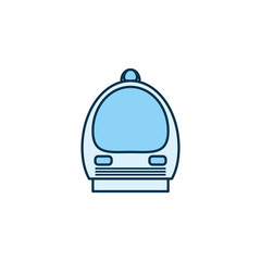 Isolated train vehicle line style icon vector design
