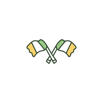 Isolated ireland flags line style icon vector design