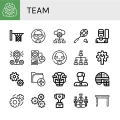 Set of team icons