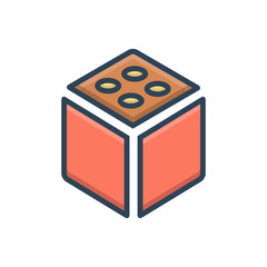 Color illustration icon for plug in add