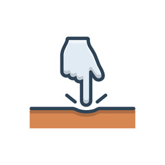 Color illustration icon for reality real 