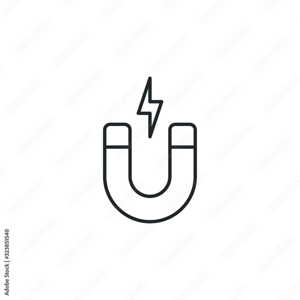 Aufkleber magnet icon template color editable. magnet symbol vector sign isolated on white background illustra
