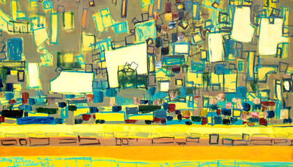 Oil painting, abstract drawing, handmade