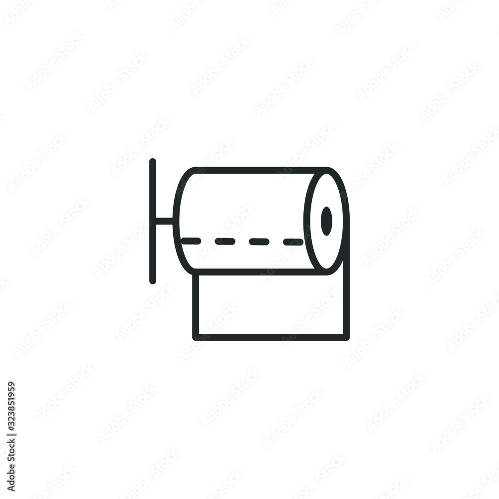 Poster toilet tissue paper roll icon template color editable. tissue paper symbol vector sign isolated on w