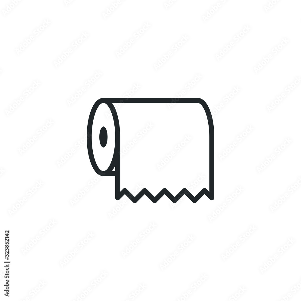 Fototapete Toilet tissue paper roll icon template color editable. tissue paper symbol vector sign isolated on white background illustration for graphic and web design.