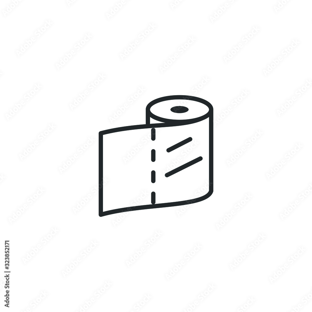 Aufkleber Toilet tissue paper roll icon template color editable. tissue paper symbol vector sign isolated on white background illustration for graphic and web design.