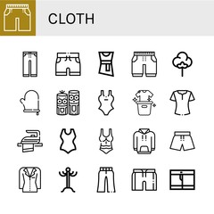 cloth icon set