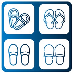 Set of slippers icons