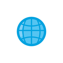 Isolated global sphere fill style icon vector design