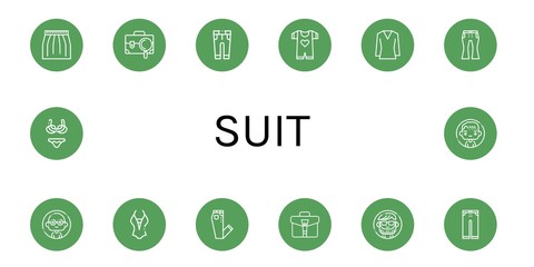 Set of suit icons