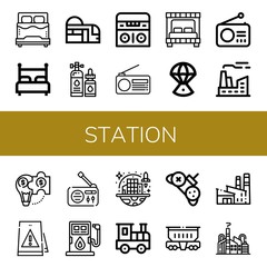 station icon set
